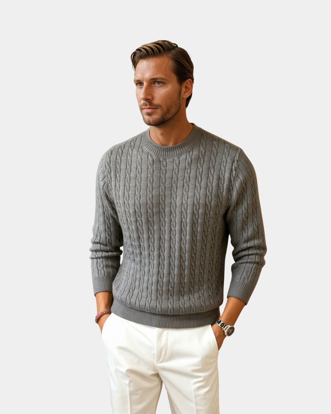 Premium O-Neck Ribbed Pullover