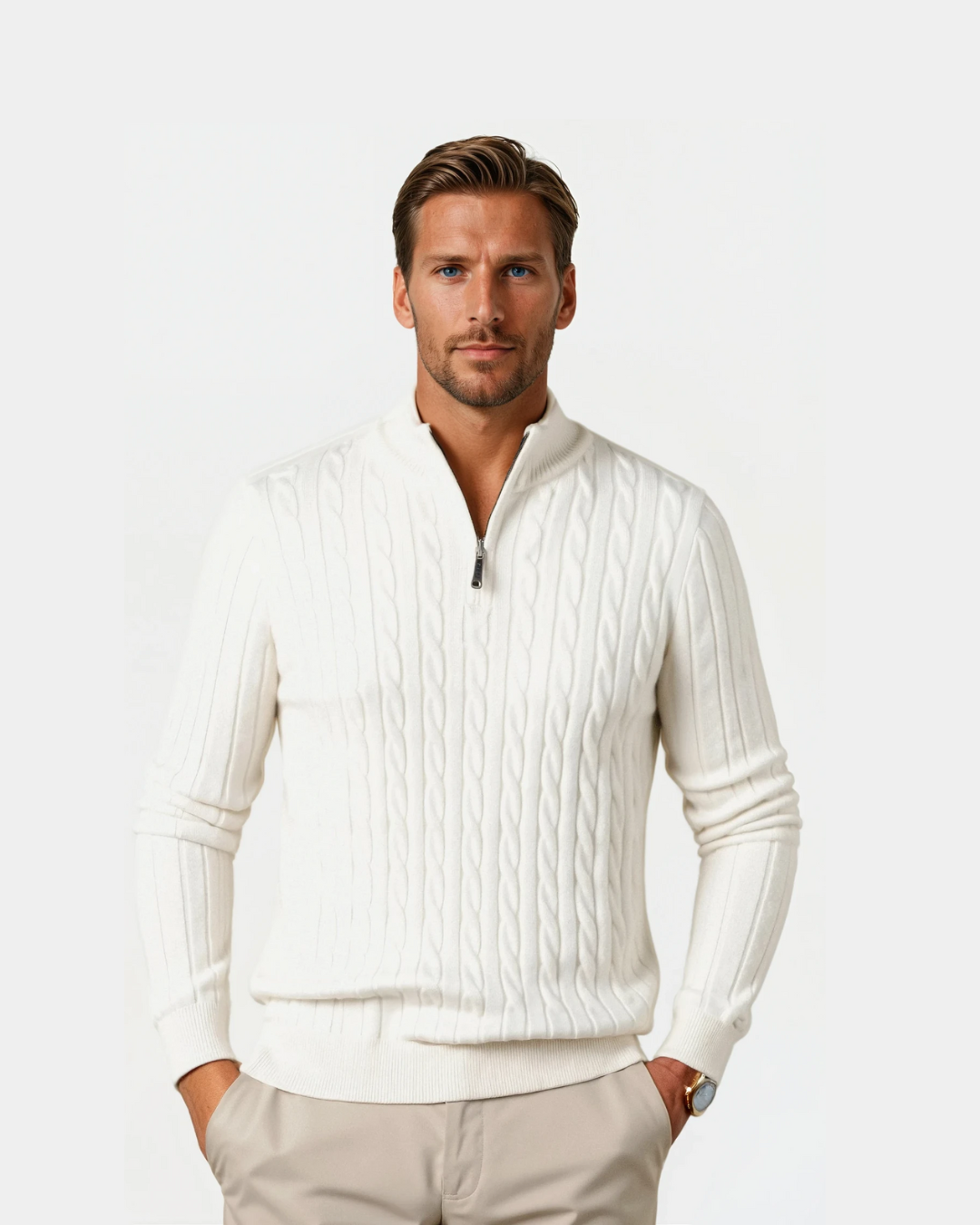 The Classic Old Money Quarter Zip Knit