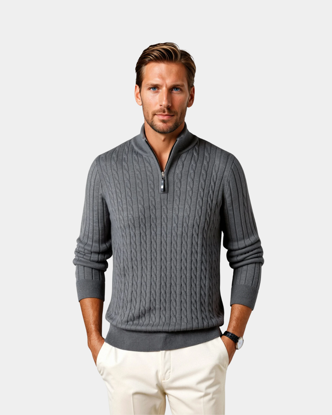 The Classic Old Money Quarter Zip Knit