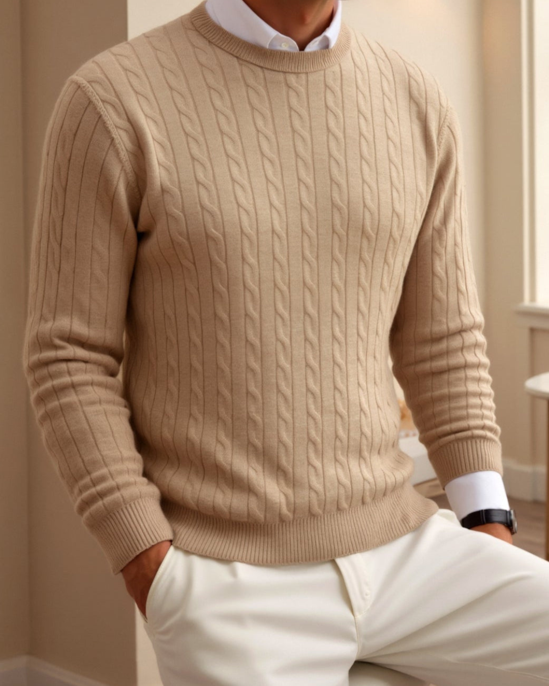 Premium O-Neck Ribbed Pullover